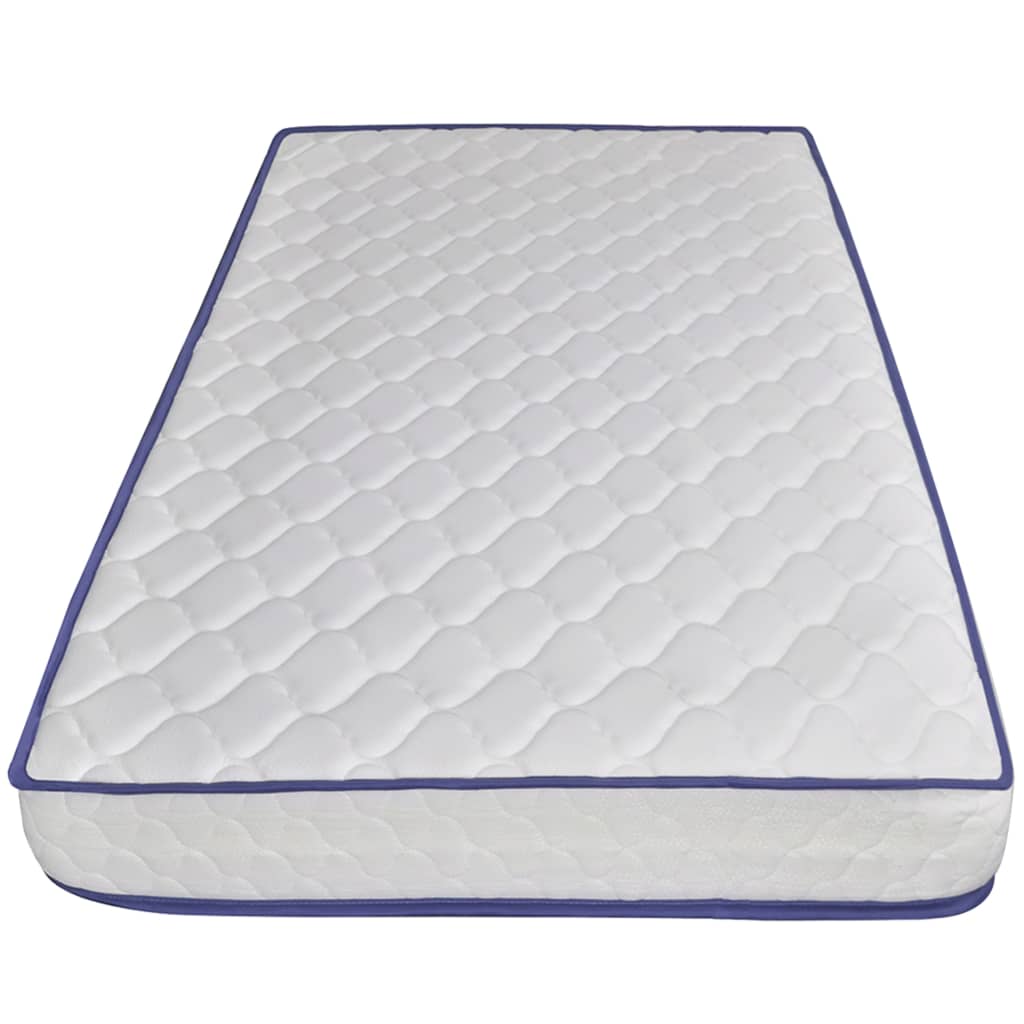 vidaXL gulta ar atmiņas efekta matraci, melna mākslīgā āda, 160x200 cm