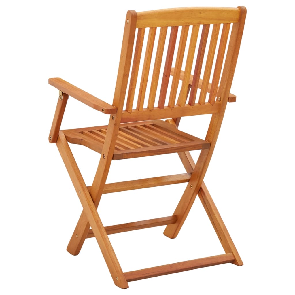 vidaXL saliekami dārza krēsli, 2 gab., eikalipta masīvkoks