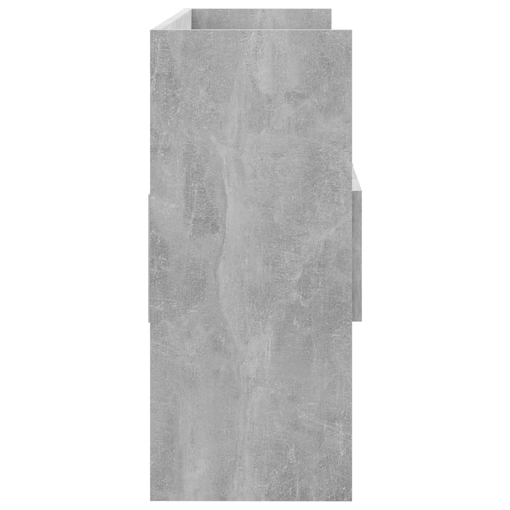 vidaXL kumode, betona pelēka, 105x30x70 cm, skaidu plāksne