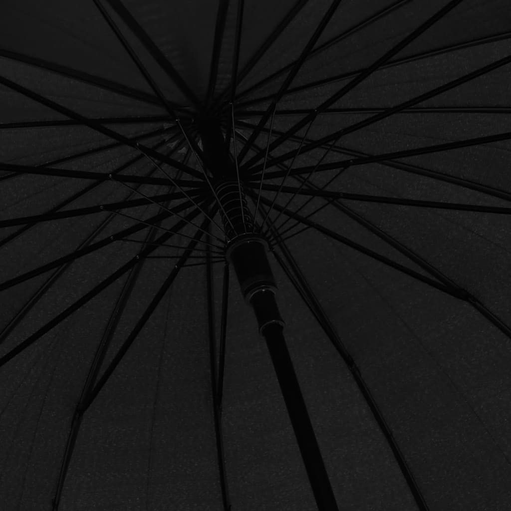 vidaXL lietussargs, automātisks, melns, 120 cm