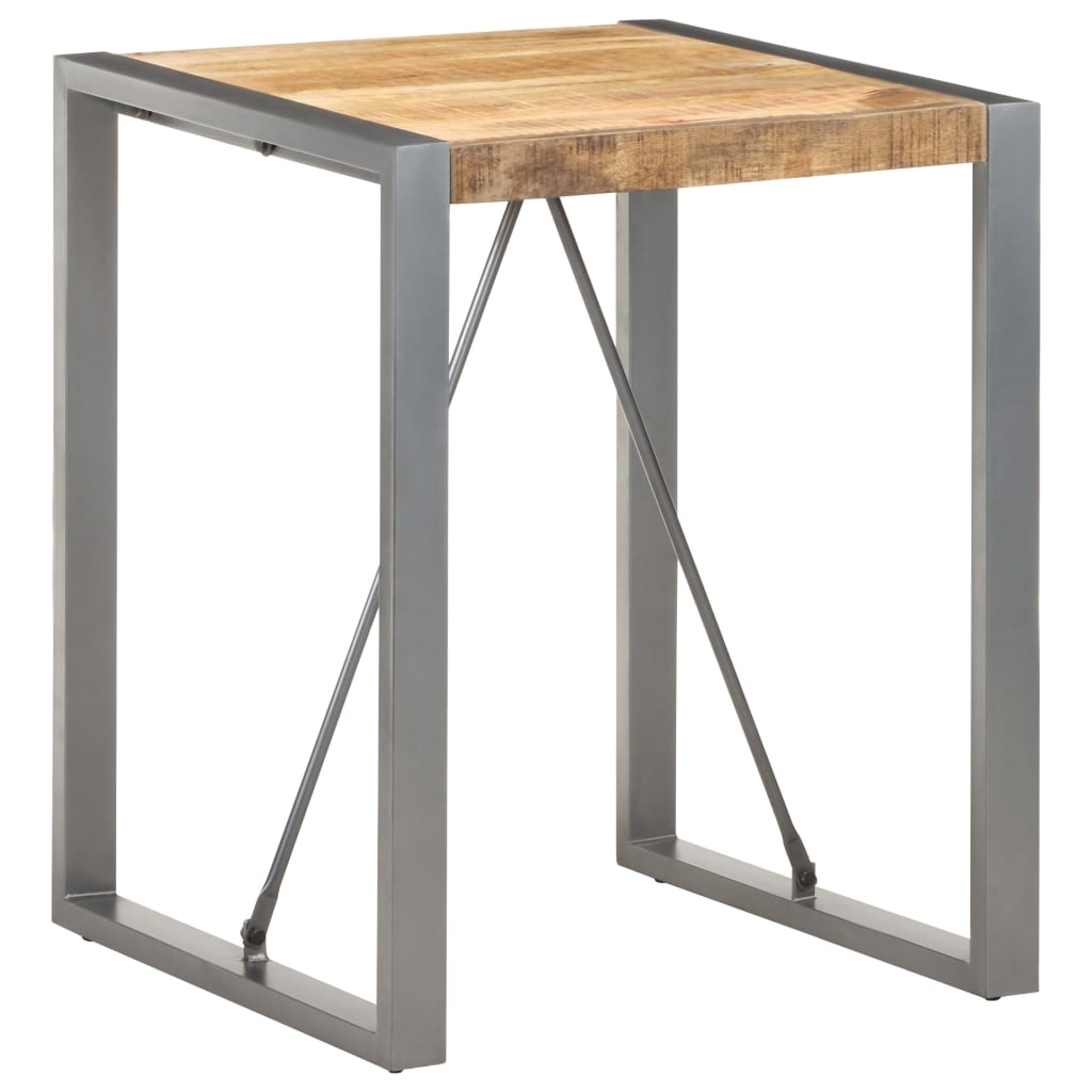 vidaXL virtuves galds, 60x60x75 cm, neapstrādāts mango masīvkoks