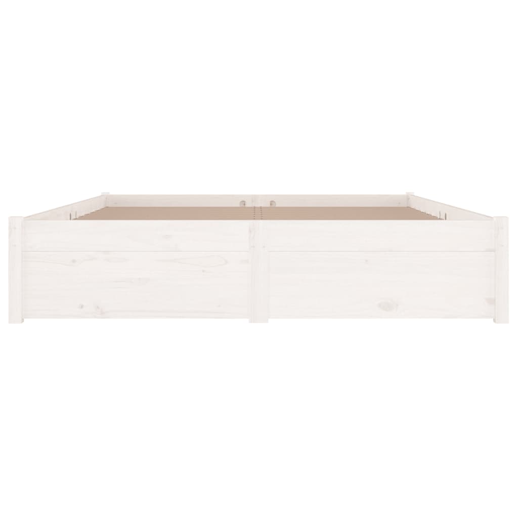 vidaXL gultas rāmis ar atvilktnēm, balts, 180x200 cm, divvietīgs