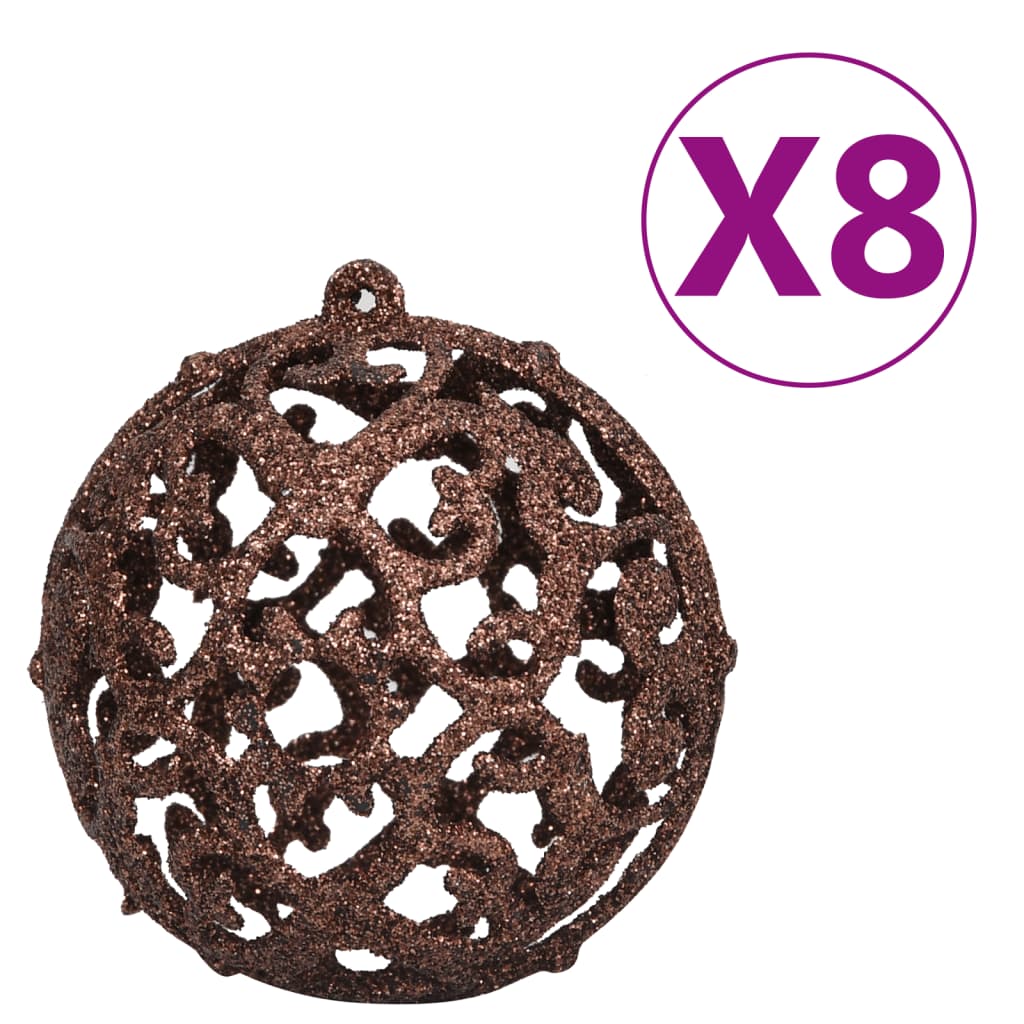vidaXL Ziemassvētku bumbas, 100 gab., 3/4/6 cm, brūnas, bronzas, zelta