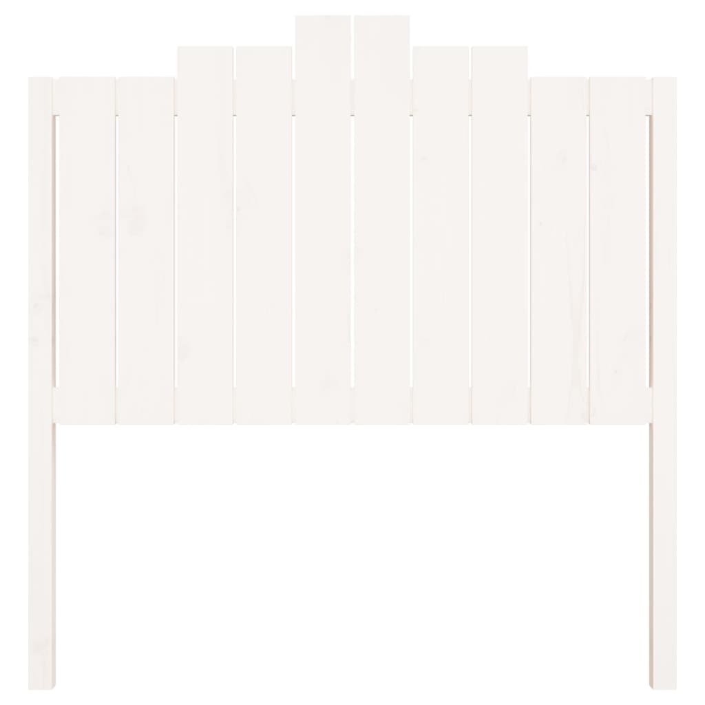 vidaXL gultas galvgalis, balts, 106x4x110 cm, priedes masīvkoks