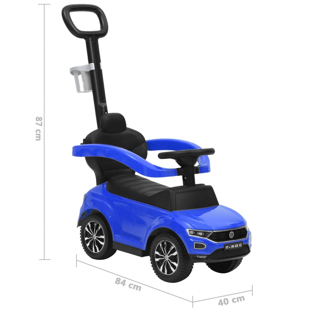 vidaXL stumjams rotaļu auto, Volkswagen T-Roc, zils