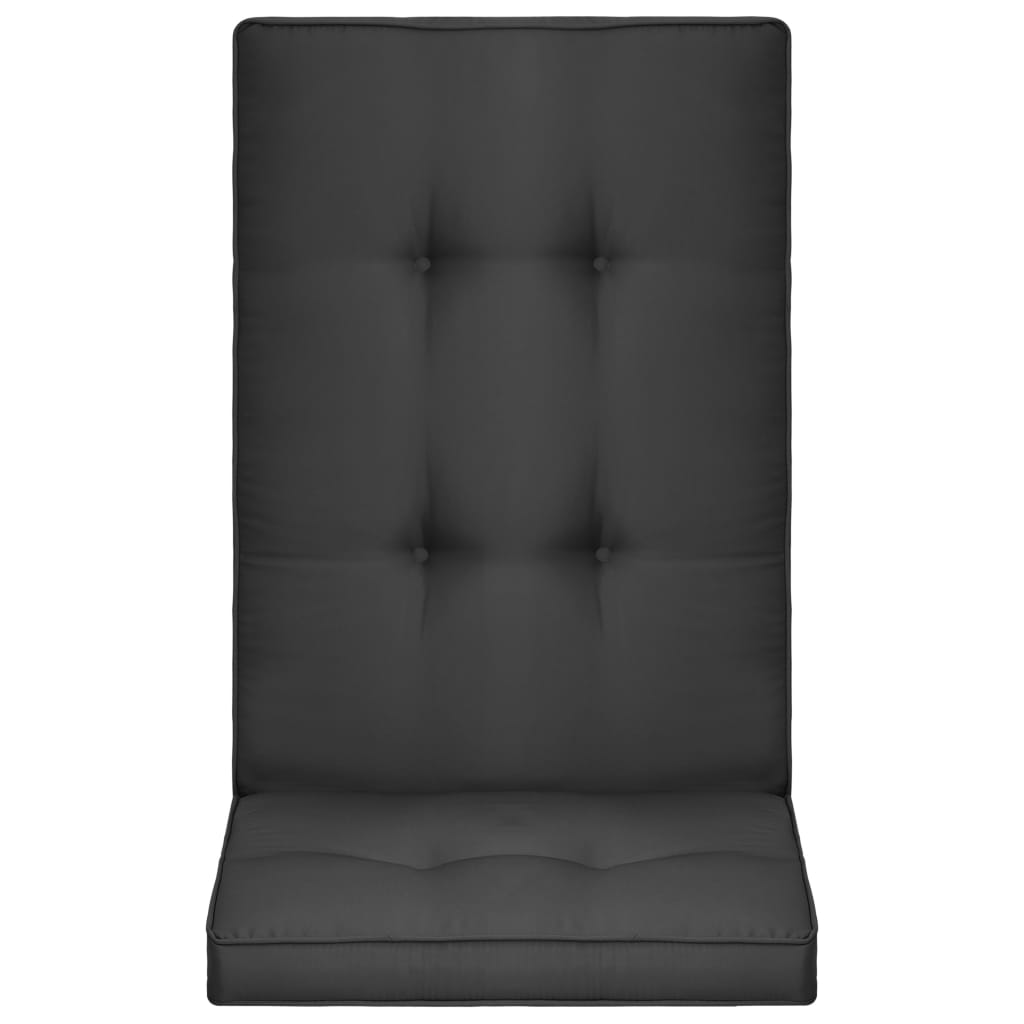 vidaXL dārza krēslu spilveni, 2 gab., antracītpelēki, 120x50x5 cm