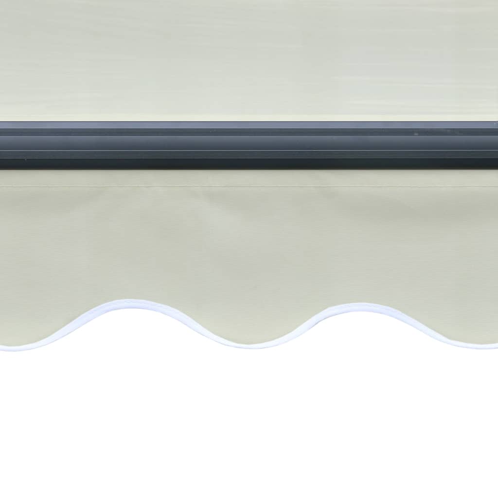 vidaXL izvelkama markīze ar vēja sensoru un LED, krēmkrāsā, 300x250 cm