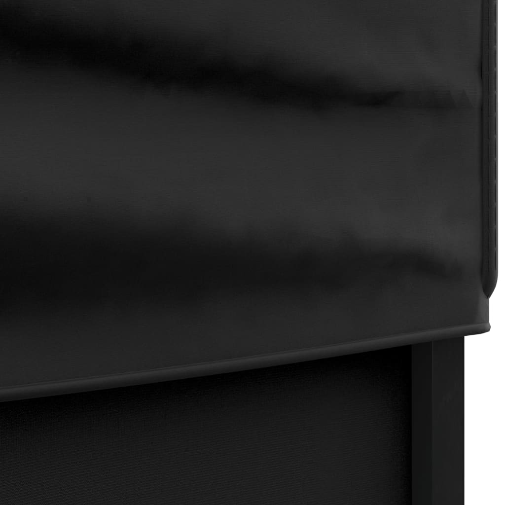 vidaXL saliekama nojume ar sienām, melna, 3x6 m