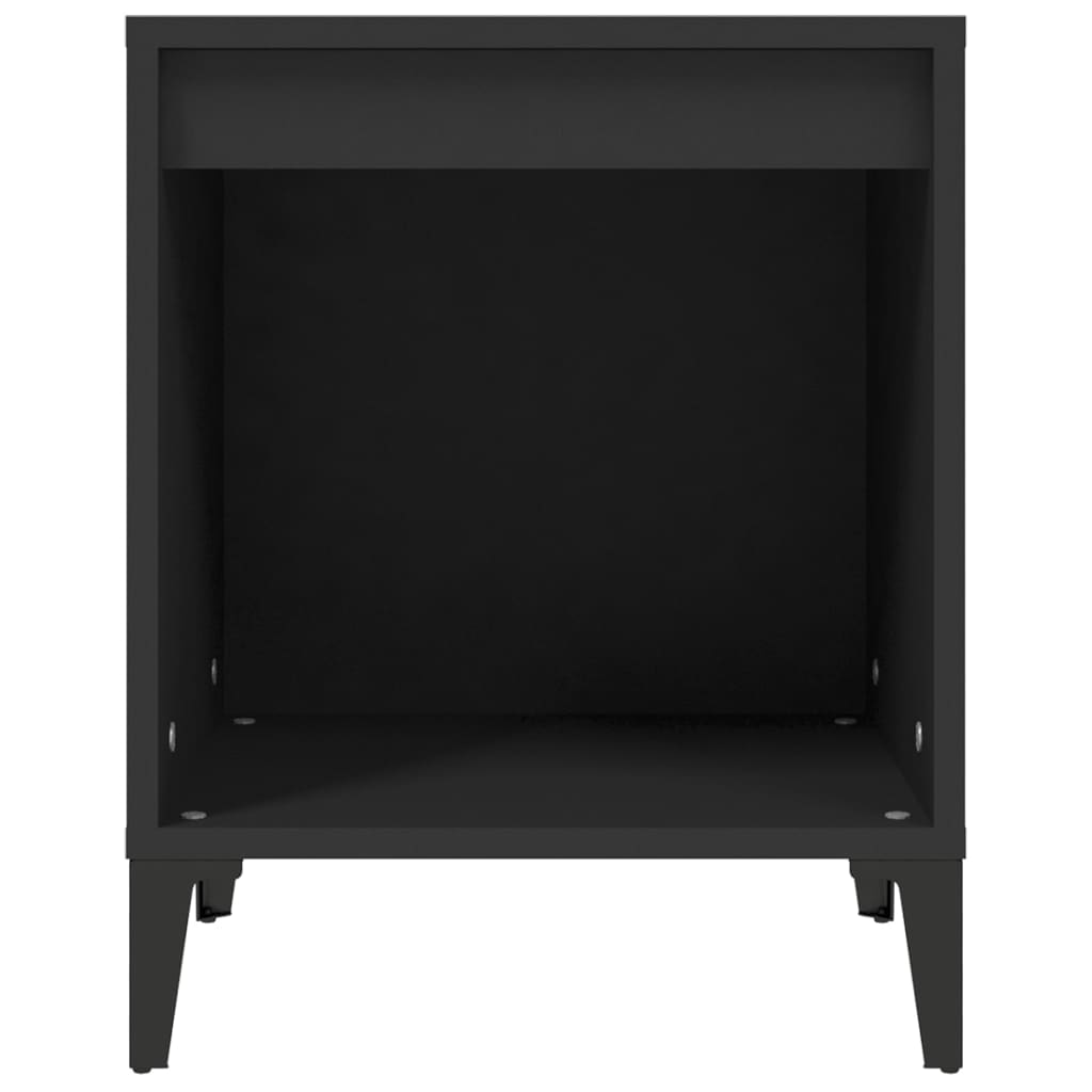 vidaXL naktsskapītis, melns, 40x35x50 cm