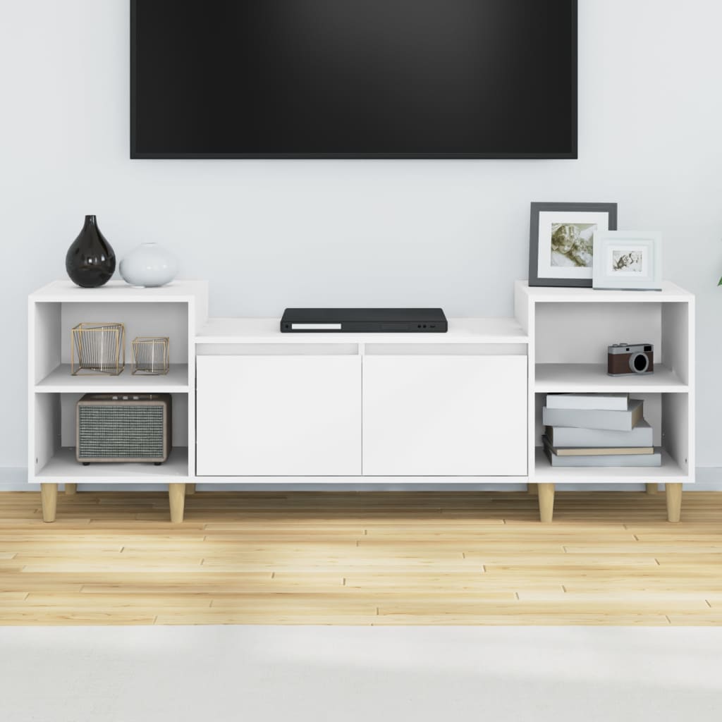 vidaXL TV skapītis, balts, 160x35x55 cm, inženierijas koks