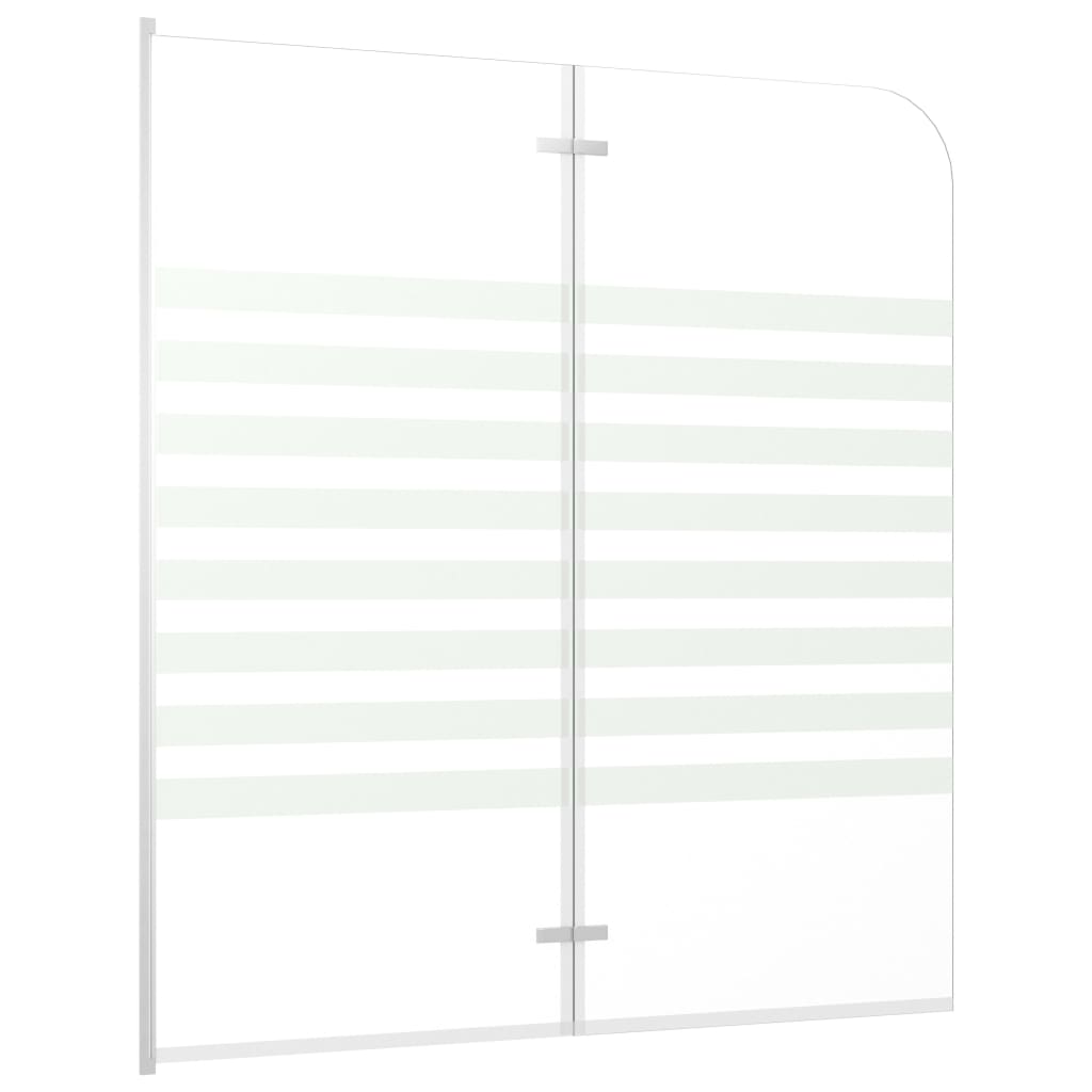 vidaXL vannas siena, 120x140 cm, rūdīts stikls, svītraina
