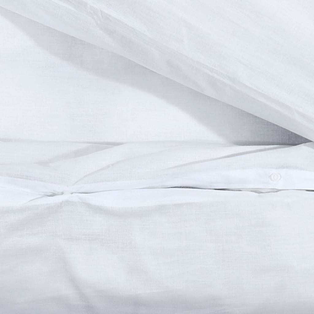 vidaXL gultasveļas komplekts, balts, 140x200 cm, kokvilna