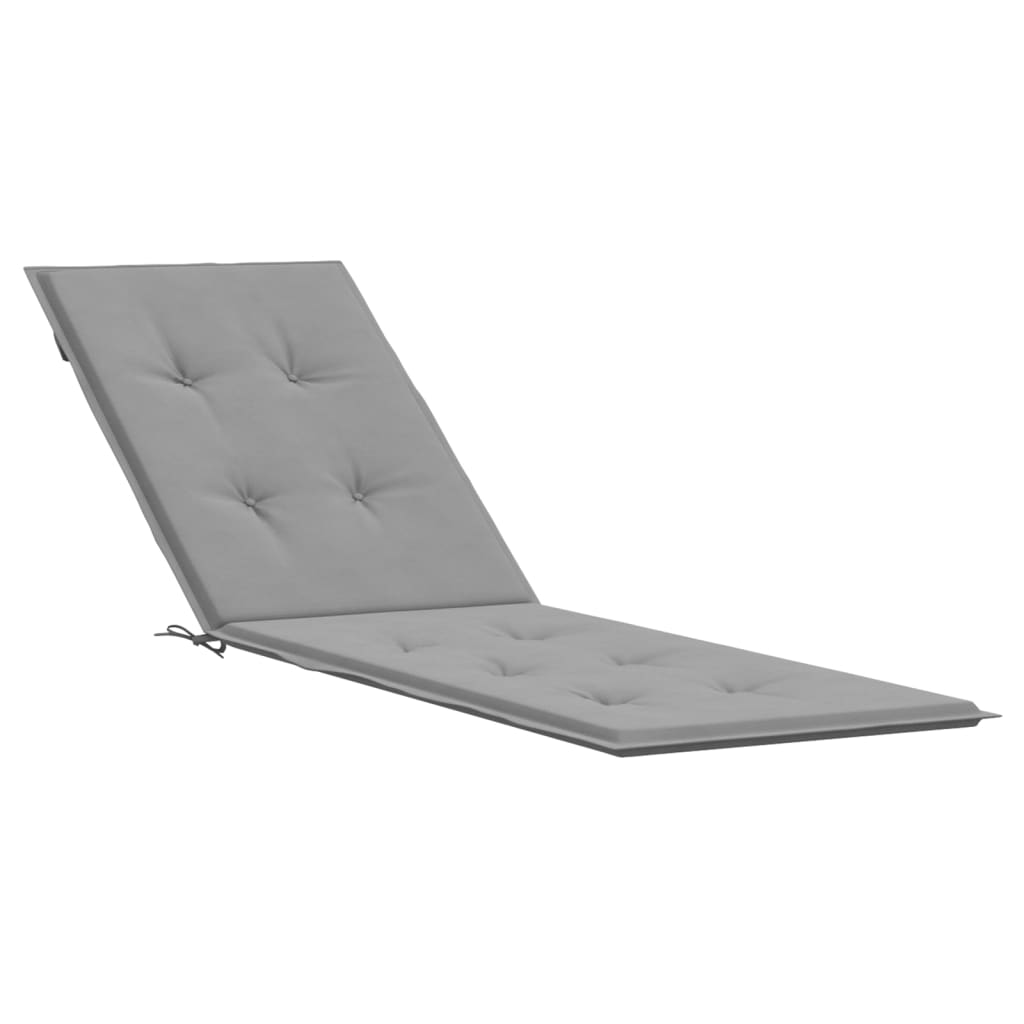 vidaXL atpūtas krēsla matracis, pelēks, (75+105)x50x3 cm