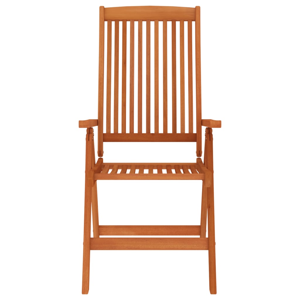 vidaXL saliekami dārza krēsli, 4 gab., eikalipta masīvkoks