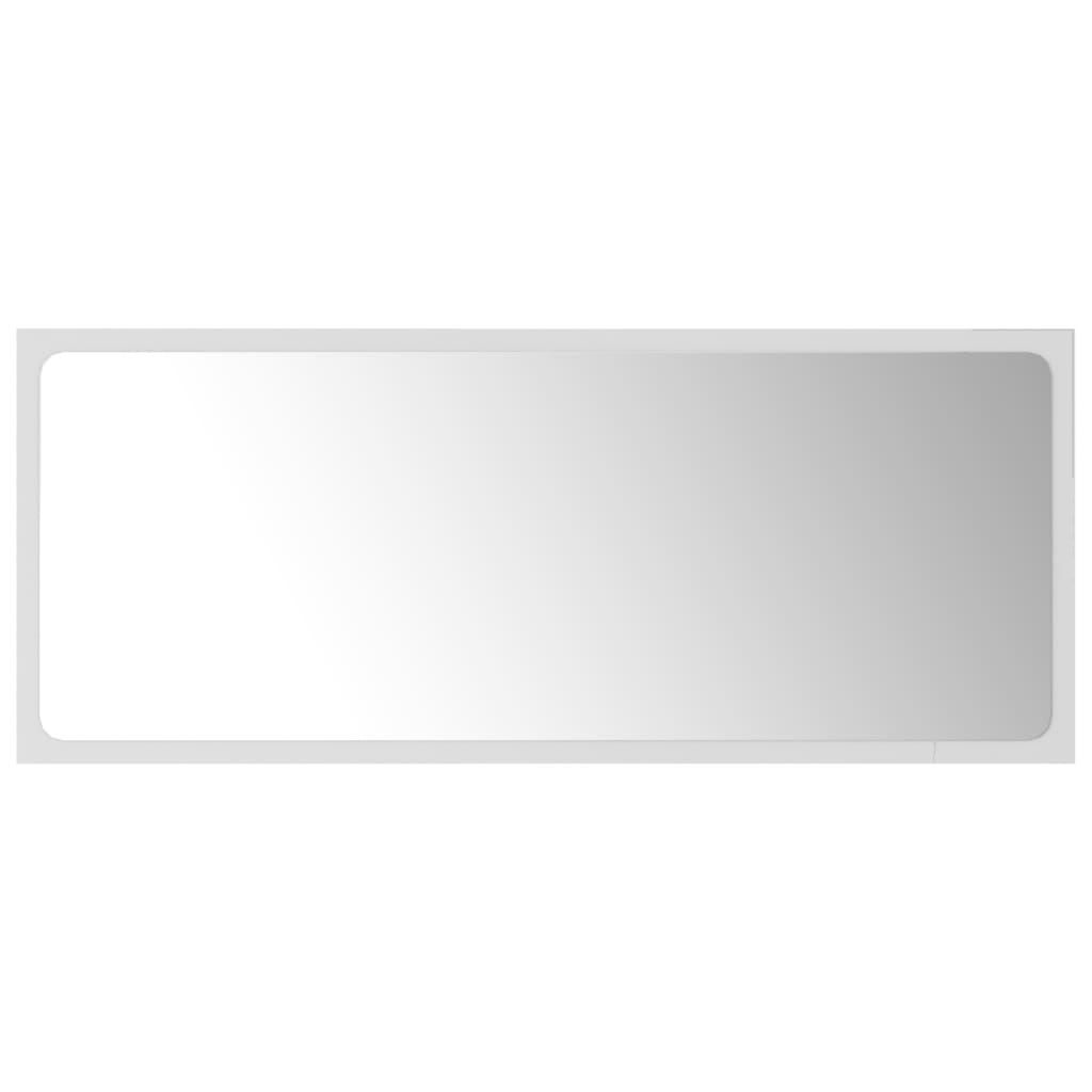 vidaXL vannasistabas spogulis, balts, 90x1,5x37 cm, skaidu plāksne
