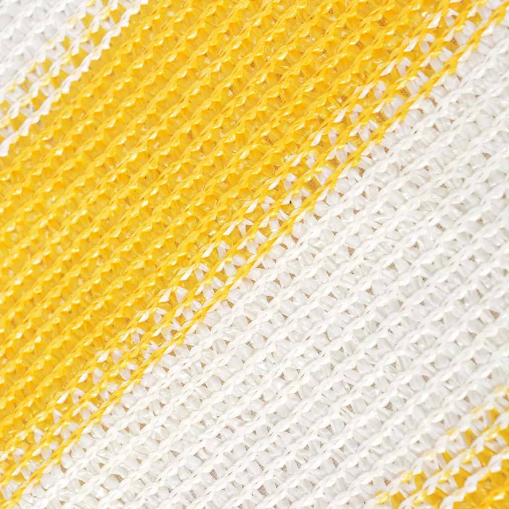 vidaXL balkona aizslietnis, 75x400 cm, dzeltens un balts HDPE