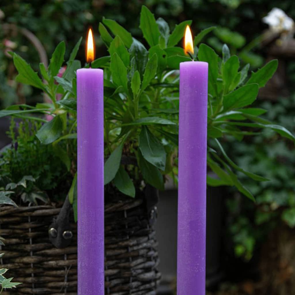 Bolsius galda sveces Shine, 16 gab., 27 cm, spilgti violetas