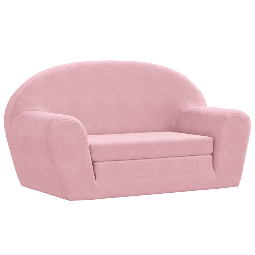 vidaXL bērnu atpūtas krēsls, izvelkams, rozā