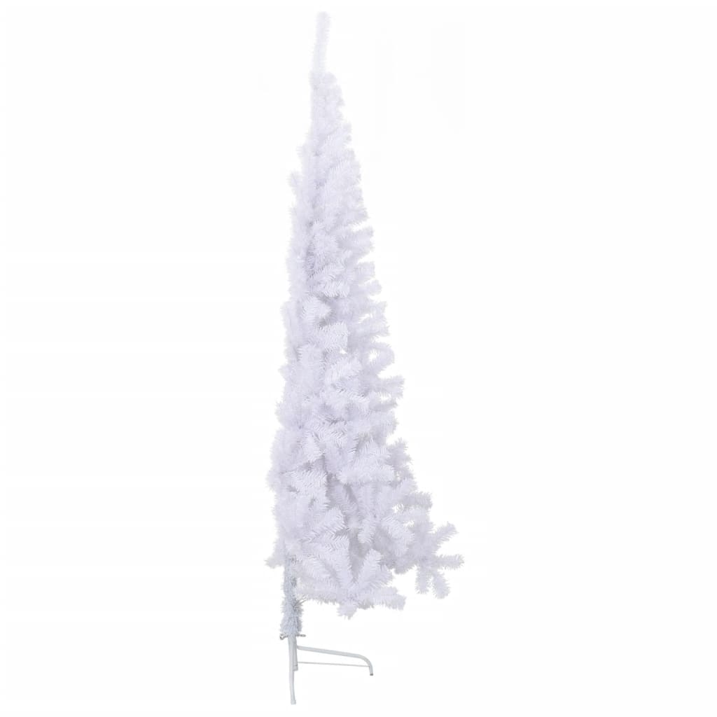 vidaXL mākslīgā Ziemassvētku egle ar statīvu, pusapaļa, 240 cm, PVC