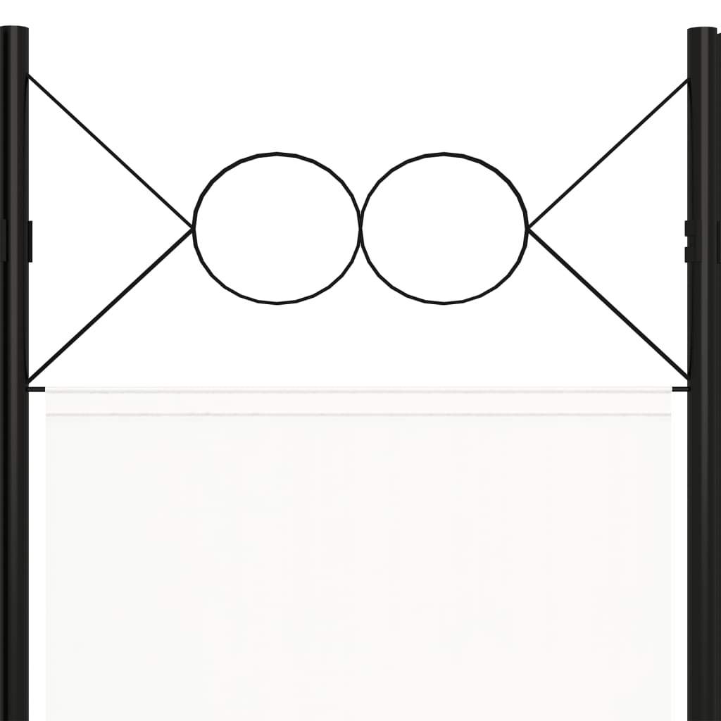 vidaXL 3-paneļu istabas aizslietnis, balts, 120x180 cm
