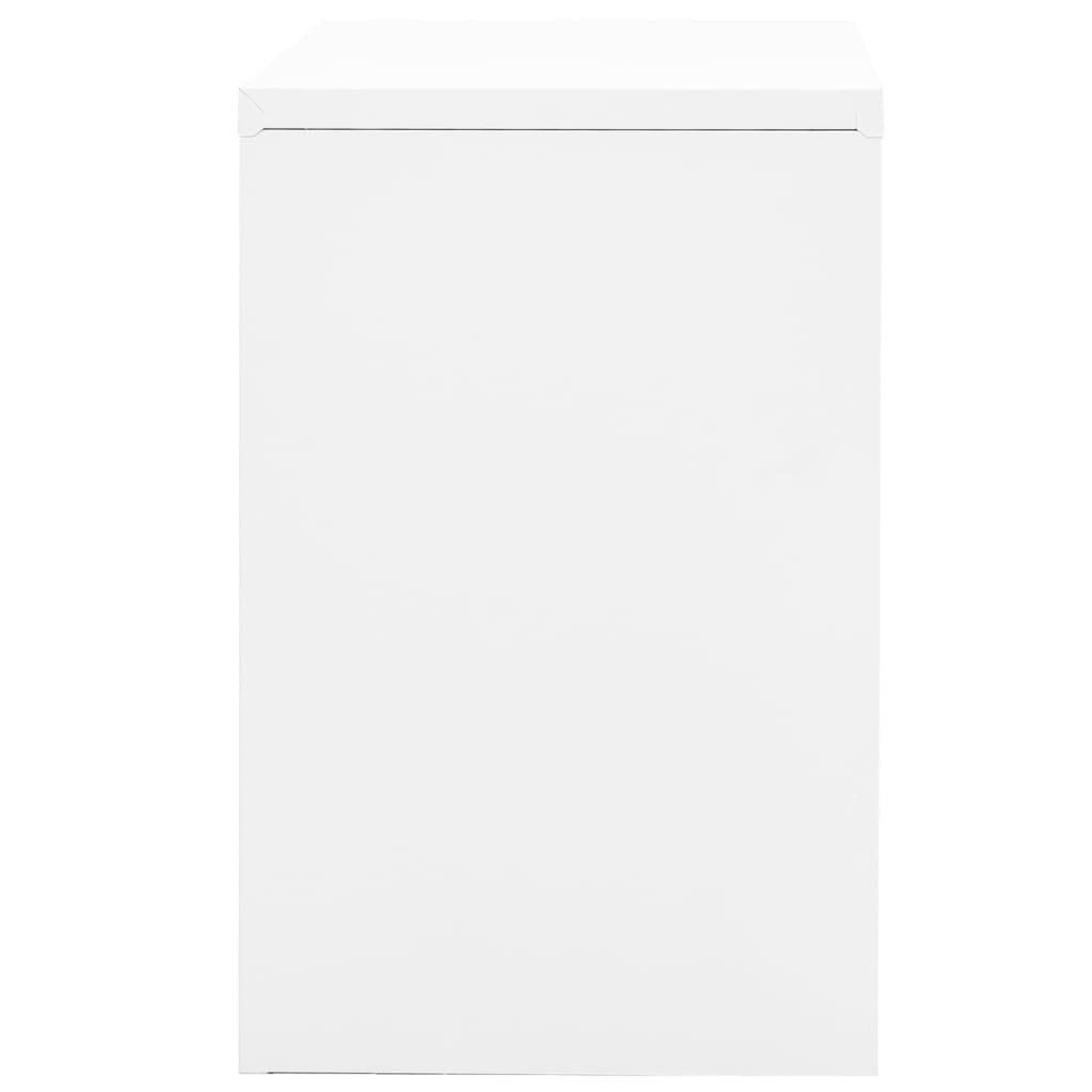 vidaXL failu skapis, balts, 90x46x72,5 cm, tērauds