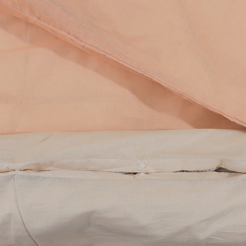 vidaXL gultasveļas komplekts, rozā, 260x220 cm, kokvilna