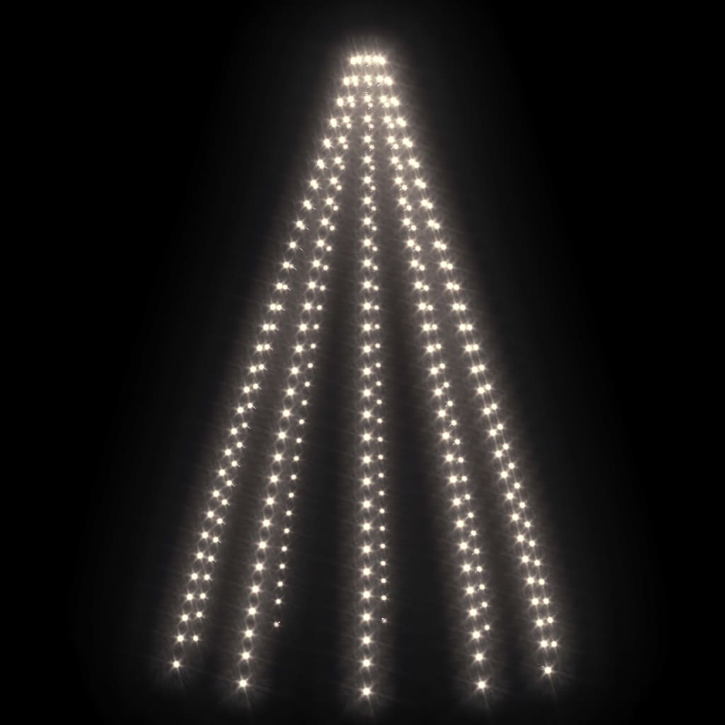 vidaXL Ziemassvētku lampiņas, 300 LED, 300 cm, vēsi baltas