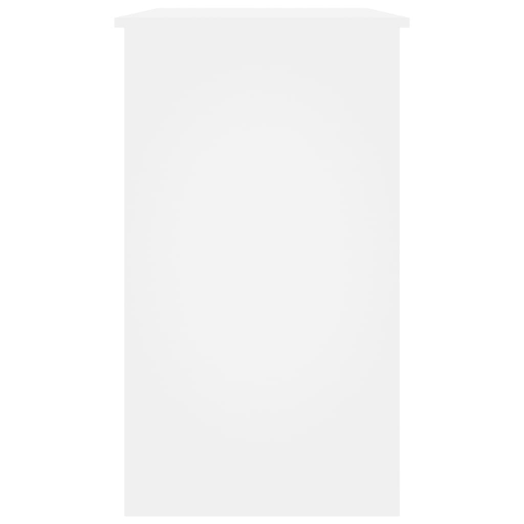 vidaXL rakstāmgalds, balts, 90x45x76 cm, skaidu plāksne