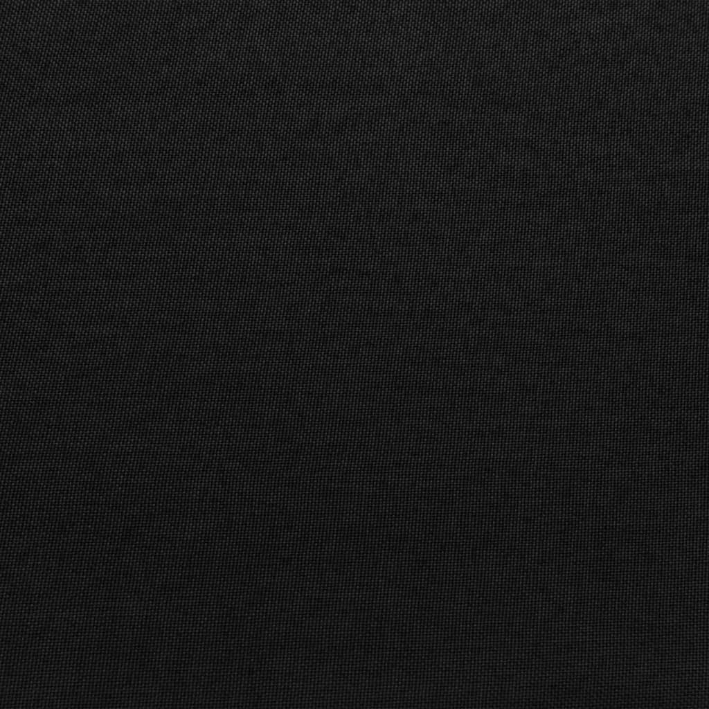 vidaXL vidējais dīvāns ar spilvenu, melns audums