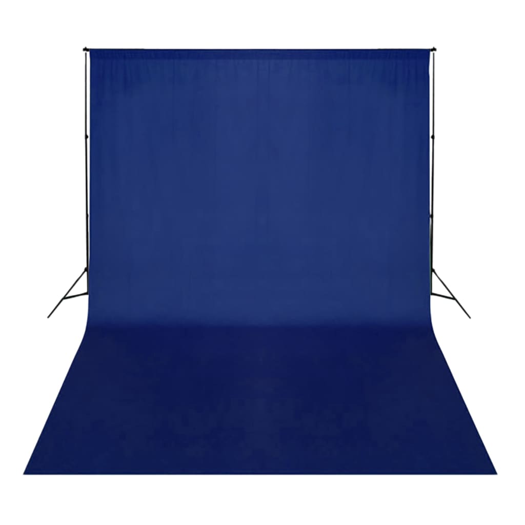 vidaXL fons, 500x300 cm, hromakejs, zila kokvilna