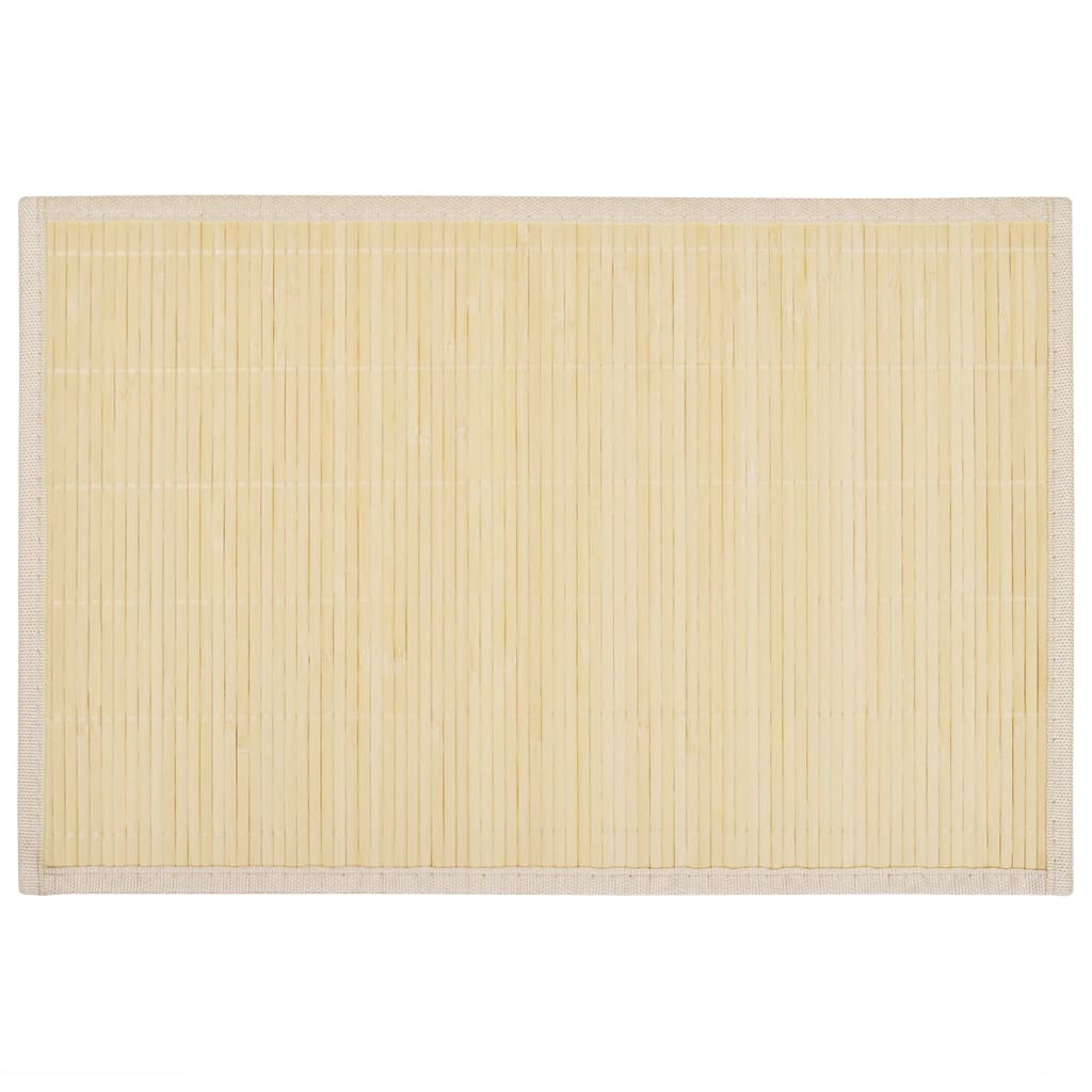 Bambusa galda paliktņi, 6 gab., 30 x 45 cm, dabīgā krāsā