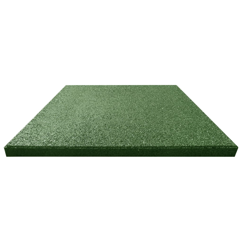 vidaXL drošības flīzes, 18 gab., zaļas, 50x50x3 cm, gumija