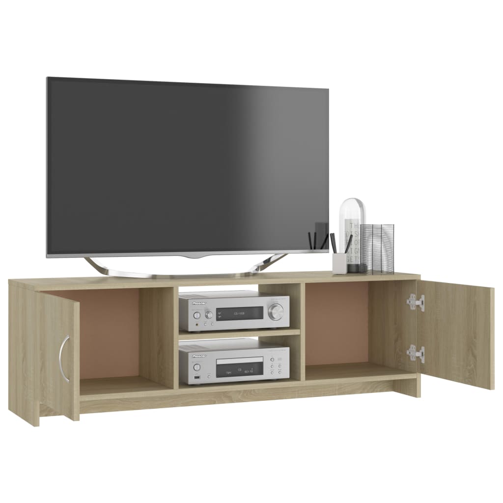 vidaXL TV skapītis, 120x30x37,5 cm, ozolkoka krāsā, skaidu plāksne