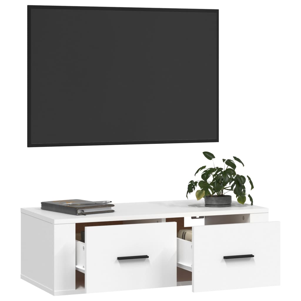 vidaXL piekarams TV skapītis, balts, 80x36x25 cm, inženierijas koks
