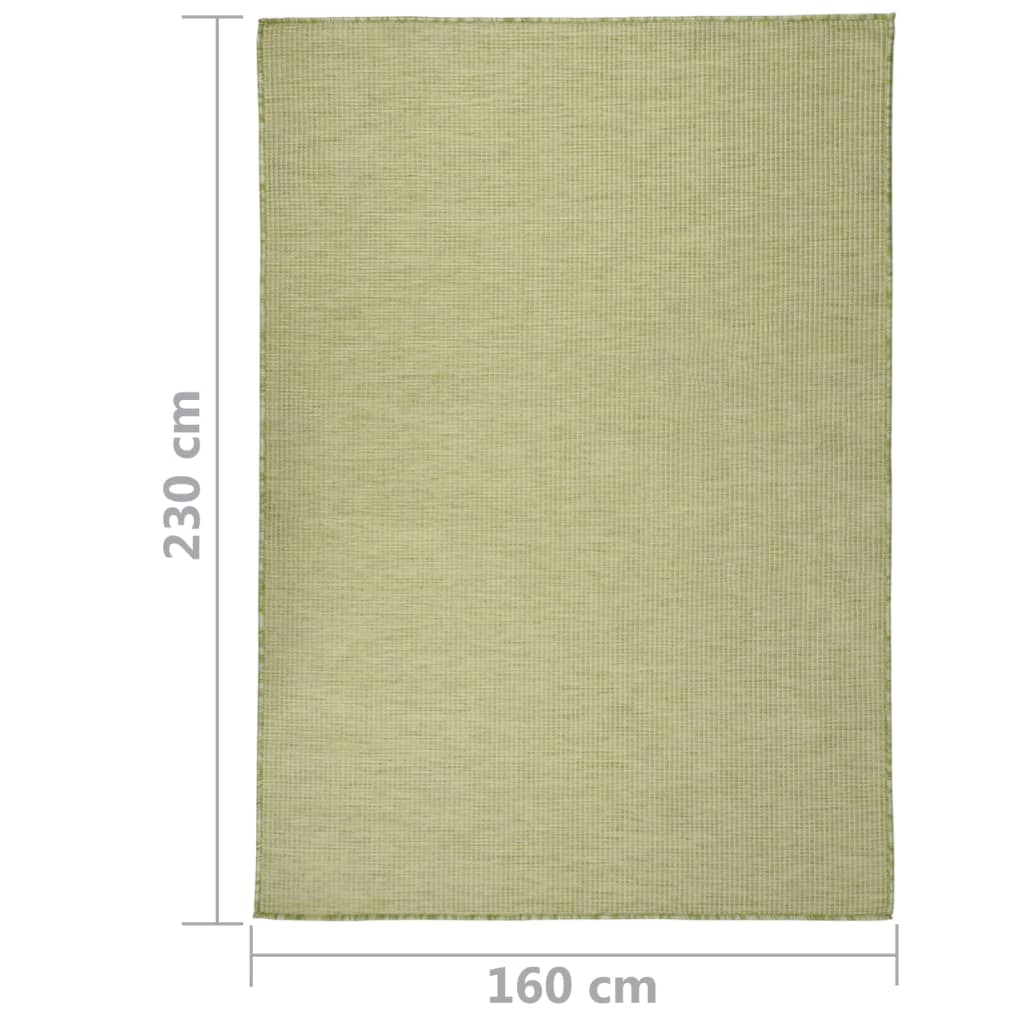 vidaXL āra paklājs, 160x230 cm, zaļš