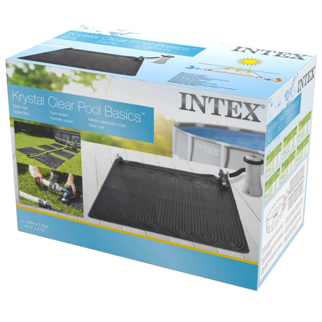 Intex solārais baseina apsildes paklājs, 1,2x1,2 m, melns PVC, 28685