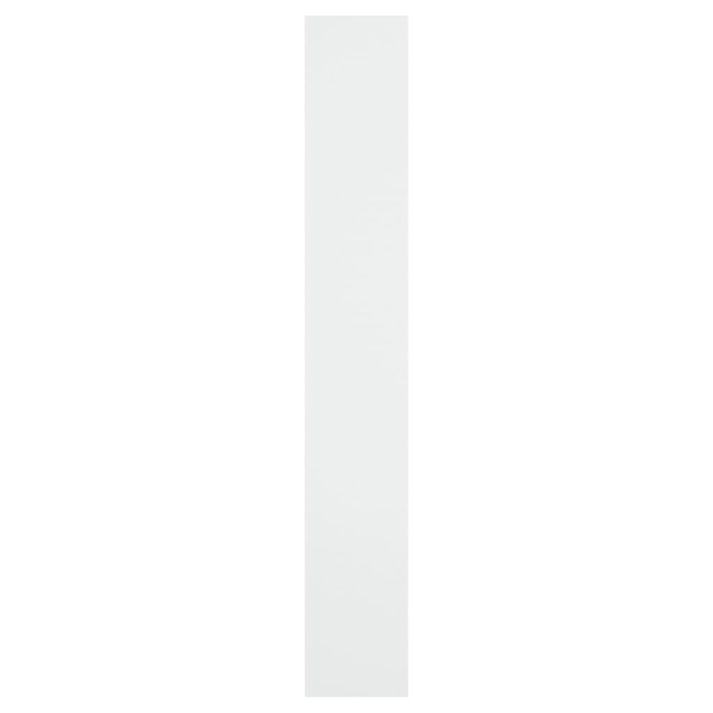 vidaXL grāmatu plaukts, aizslietnis, balts, 60x30x198 cm