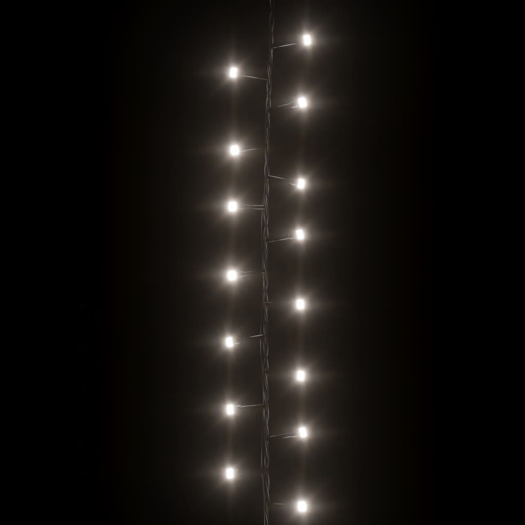 vidaXL LED lampiņu virtene ar 400 LED, vēsi balta, 13 m, PVC