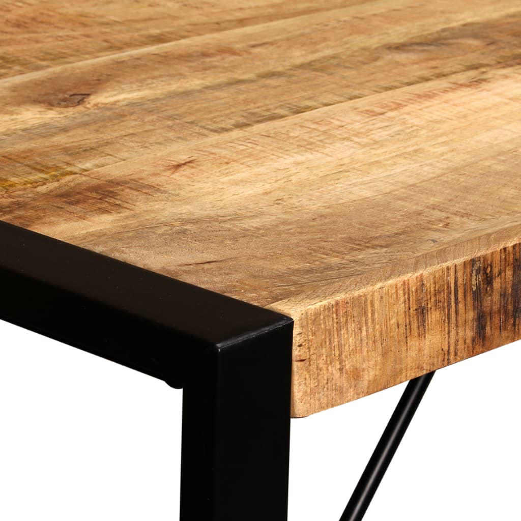 vidaXL virtuves galds, 120 cm, neapstrādāts mango masīvkoks