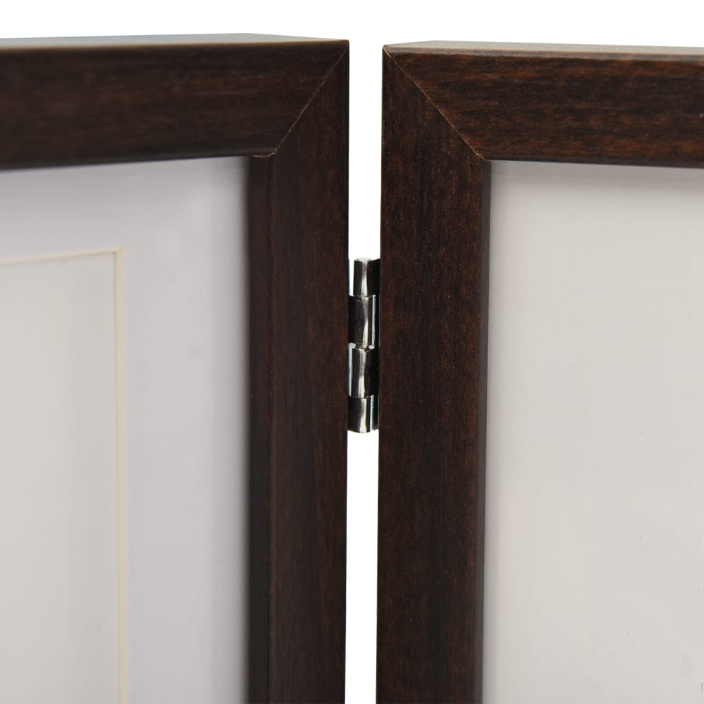 vidaXL 3-daļīgs foto rāmis, kolāža, tumši brūns, 22x15 cm+2x(10x15 cm)