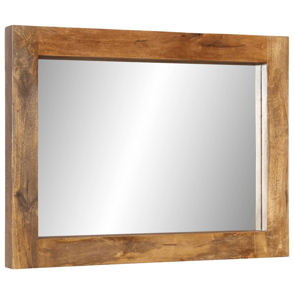 vidaXL spogulis, 70x50 cm, mango masīvkok un stikls