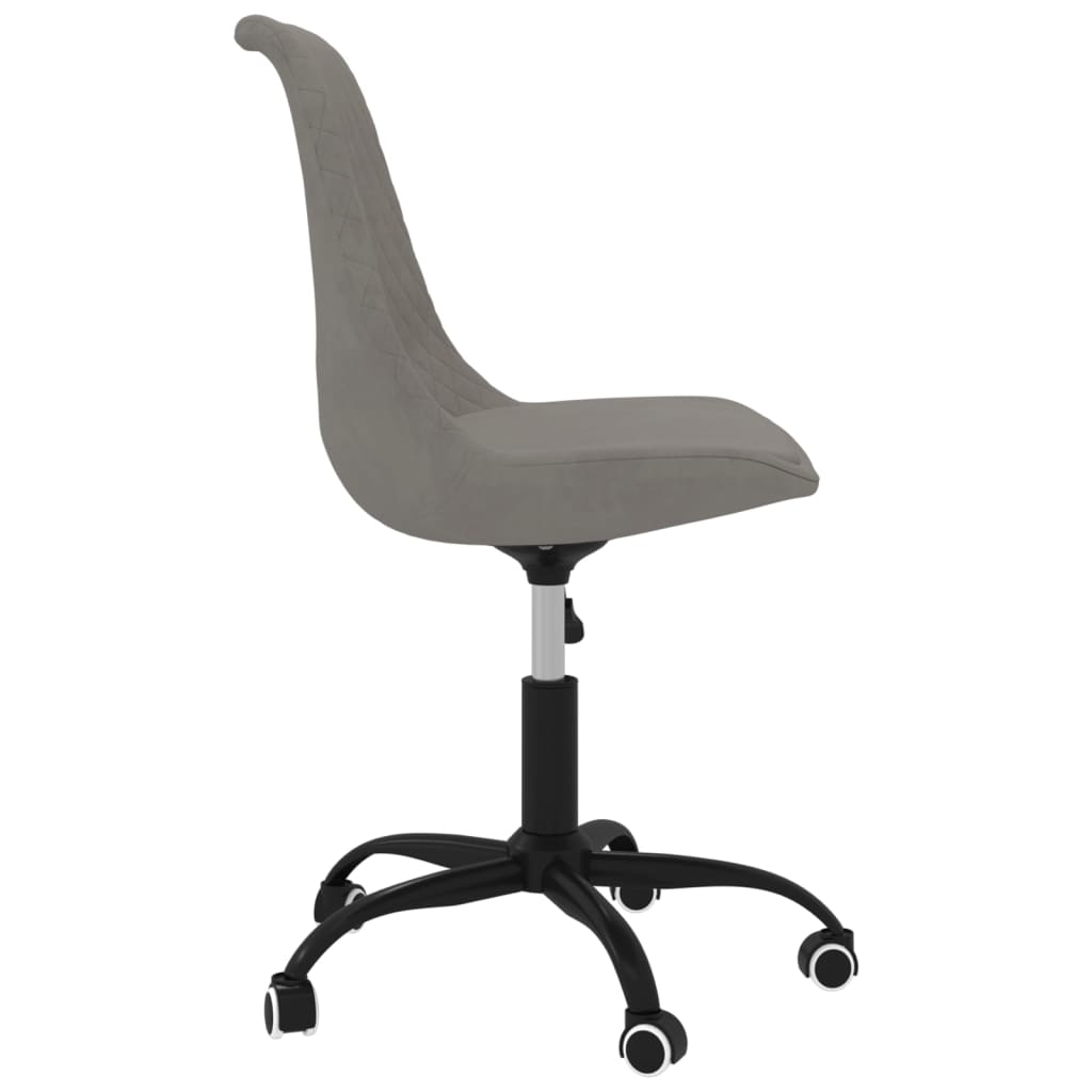 vidaXL biroja krēsls, grozāms, gaiši pelēks audums