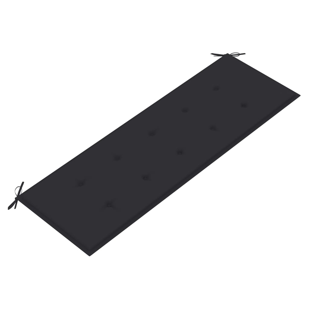 vidaXL sols ar pelēku matraci, 150 cm, masīvs tīkkoks