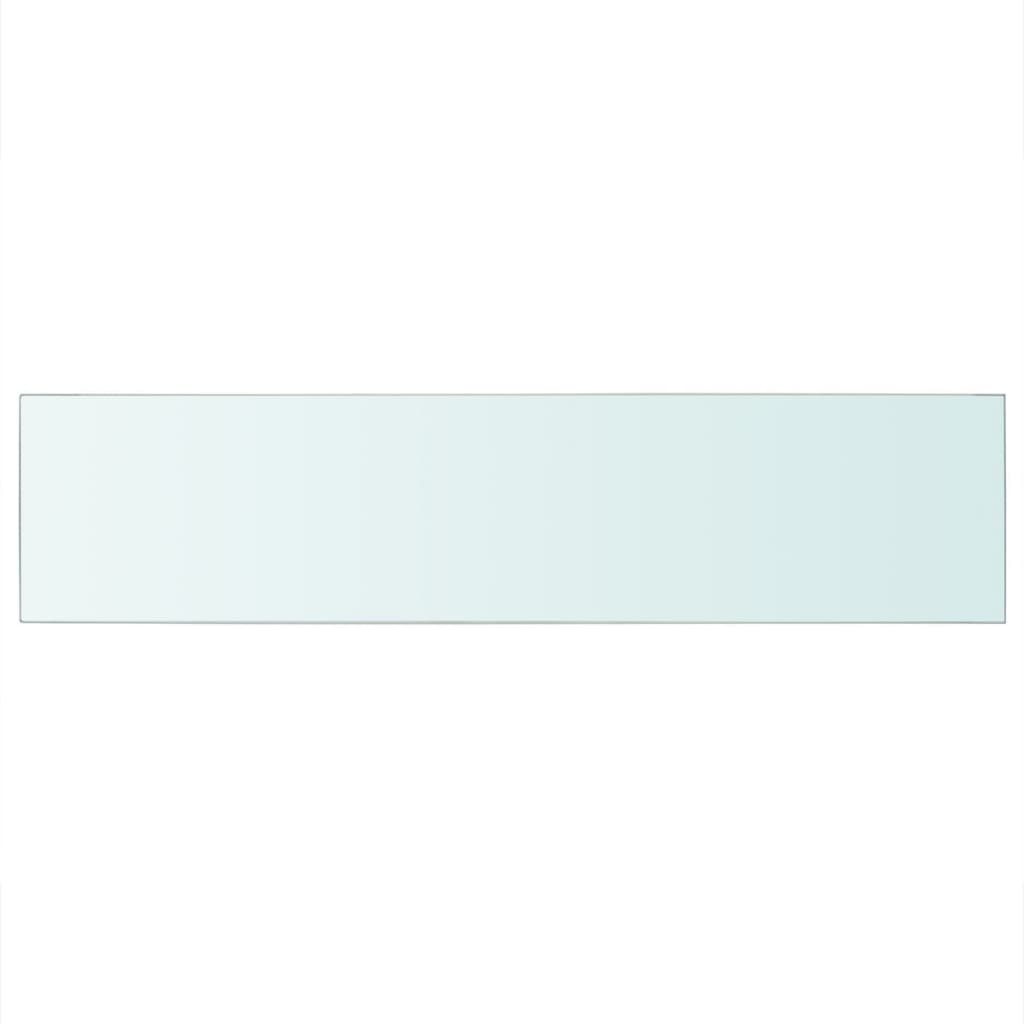 vidaXL stikla plauktu paneļi, 2 gab., 110x25 cm, caurspīdīgi