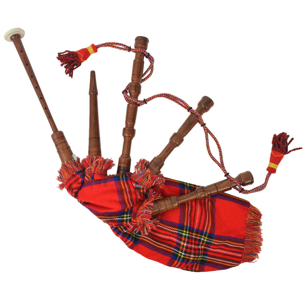 vidaXL bērnu skotu dūdas, Great Highland, karaliski sarkanais rūtojums
