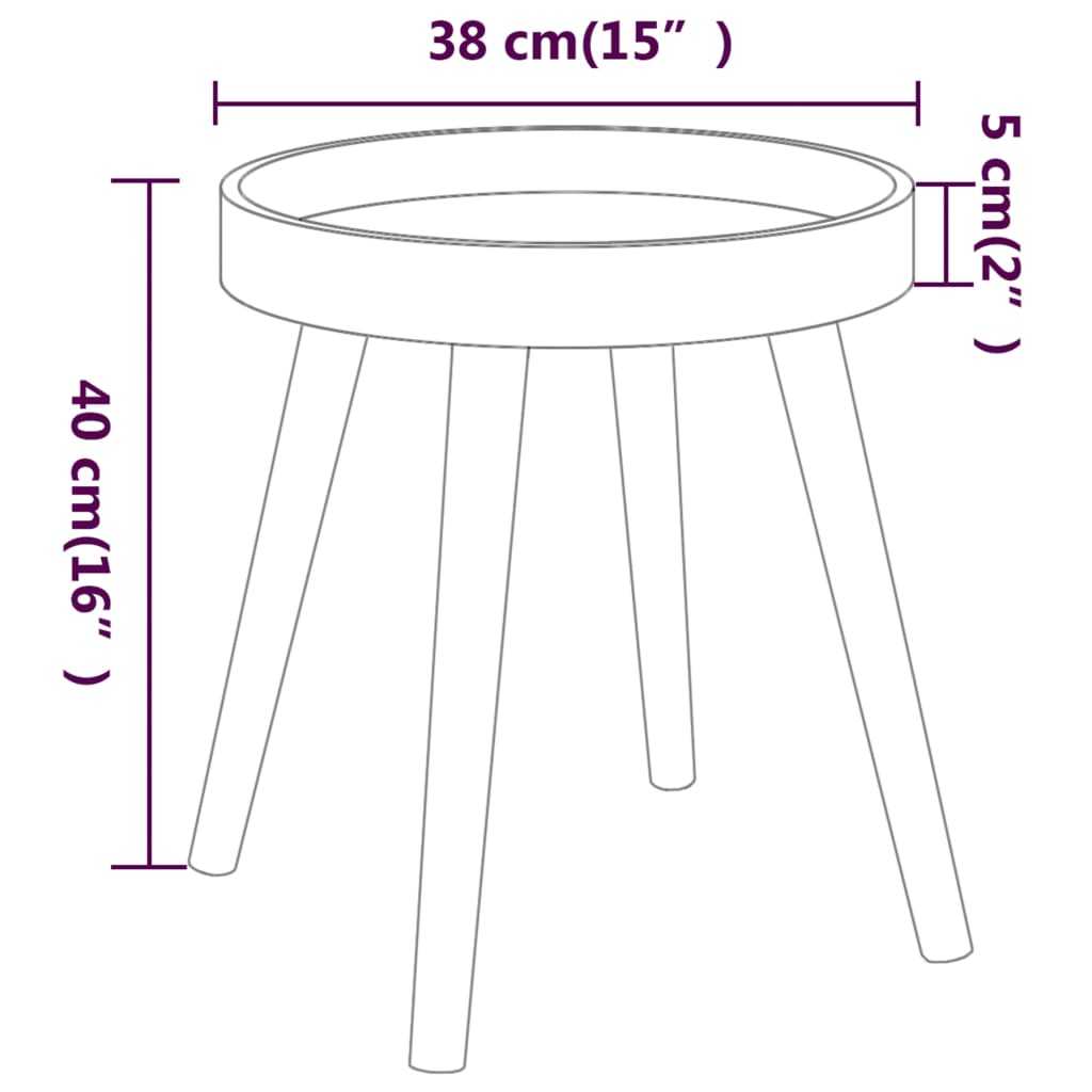 vidaXL galdiņš, pelēks, 38x38x40 cm, inženierijas un priedes koks