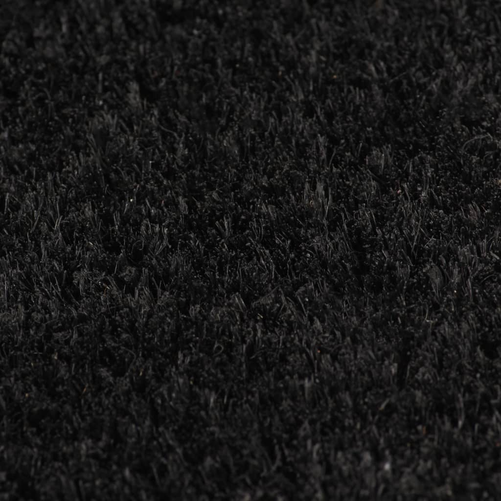 vidaXL durvju paklājs, 2 gab., melns, 40x60 cm, pūkaina kokosa šķiedra