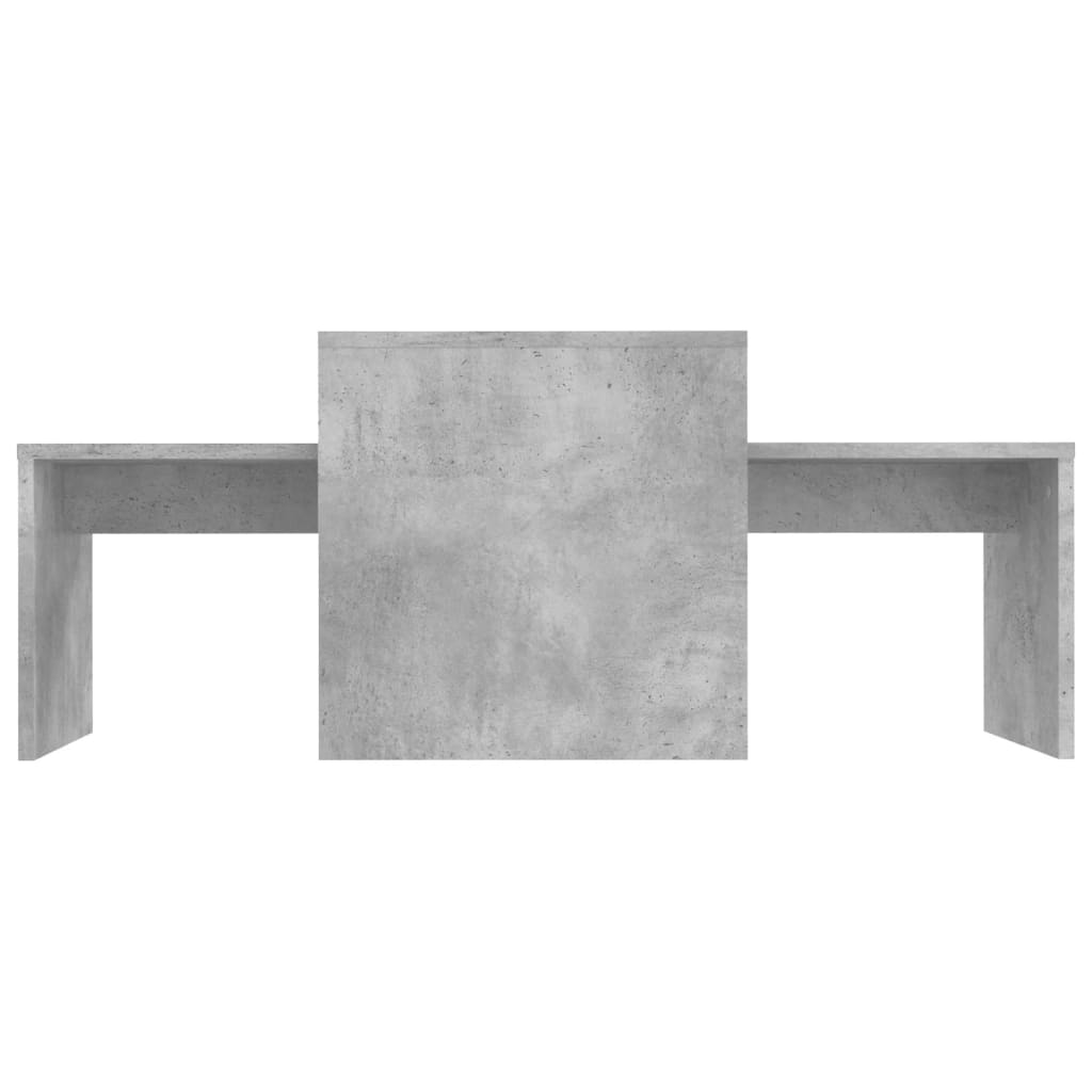 vidaXL kafijas galdiņu komplekts, pelēks, 100x48x40 cm, skaidu plāksne