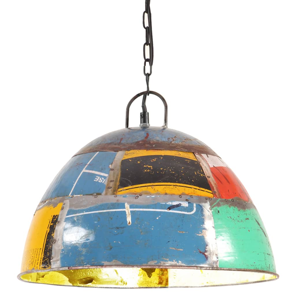 vidaXL griestu lampa, industriāla, daudzkrāsaina, 25 W, 41 cm, E27