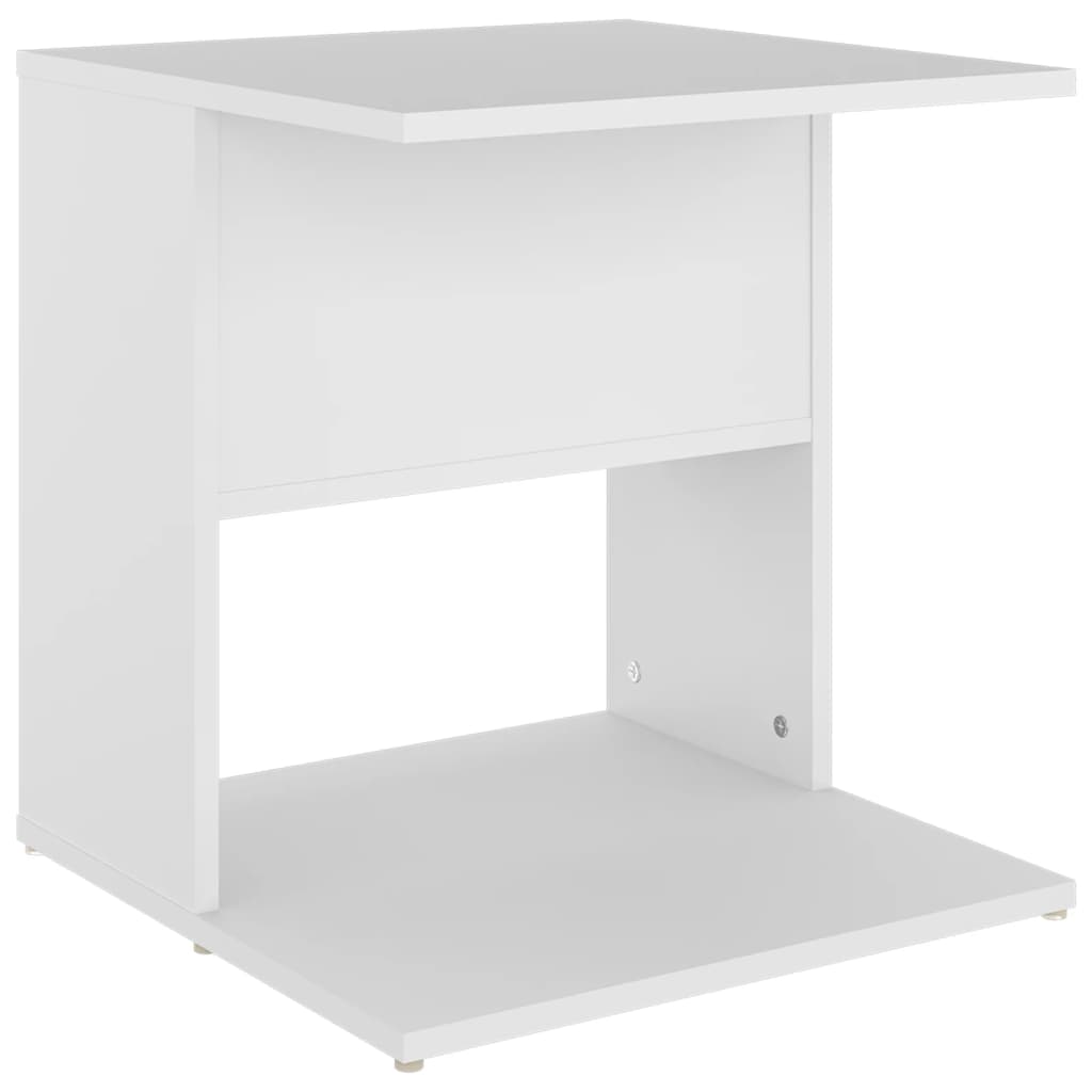 vidaXL galdiņš, balts, 45x45x48 cm, skaidu plāksne